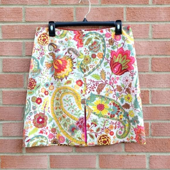 Etro Mini Paisley Skirt Front Split size 44
